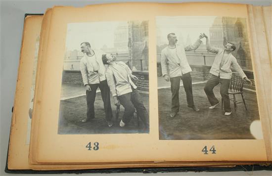 An unusual album of sixty two George V police self-defence photographs,